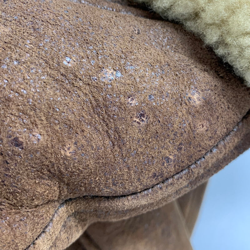 【現状渡し品】【メンズ】 AC-17755 USA製 80S TYPE B-6 MOUTON FLIGHT JACKET ムートン フライト ジャケット アウター 146-260106-ya-10-izu サイズ:40 カラー:ブラウン 万代Net店