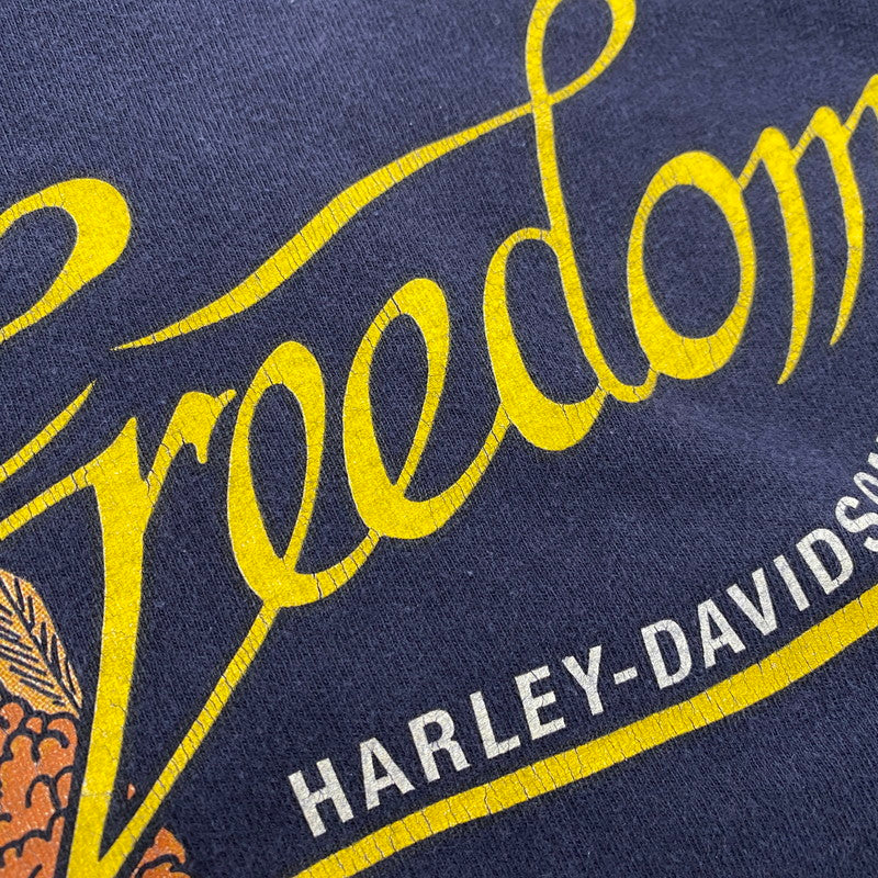 【中古品】【メンズ】 HARLEY-DAVIDSON ハーレーダビッドソン USA製 00S FLAME LS TEE フレイム ロングスリーブ Tシャツ トップス 長袖 146-260107-cs-10-izu サイズ:XL カラー:ネイビー 万代Net店