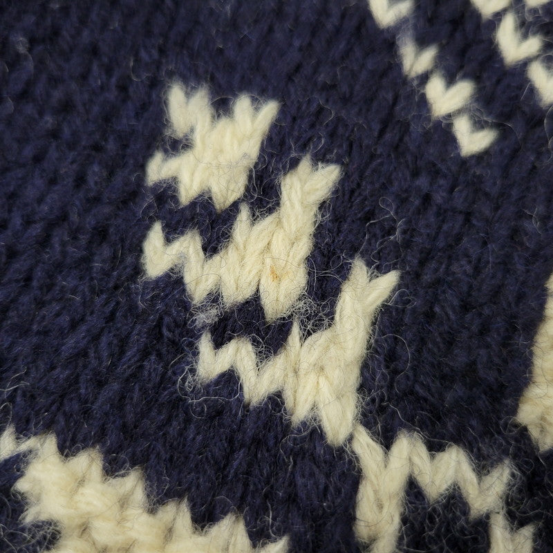 【中古品】【メンズ】 J.CREW ジェイクルー 90-00S HAND KNIT WOOL KNIT SWEATER ハンド ニット ウール ニット セーター トップス 長袖 146-260123-cs-16-izu サイズ:L カラー:ネイビー 万代Net店