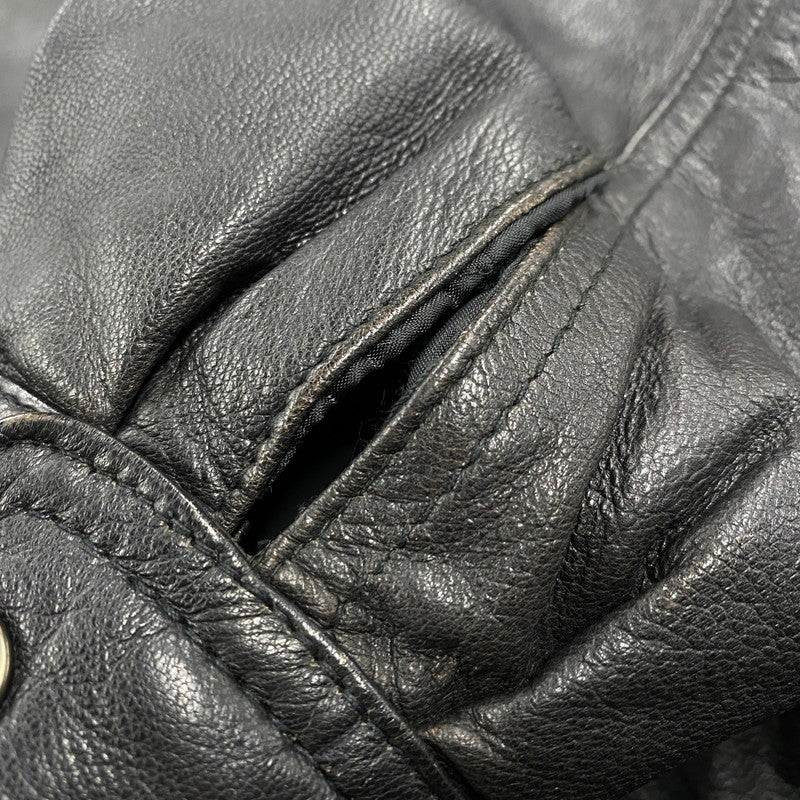 【中古品】【メンズ】 MIRAGE ミラージュ A-2 TYPE LEATHER JACKET レザージャケット アウター 146-260115-as-24-izu サイズ:M カラー:ブラック 万代Net店