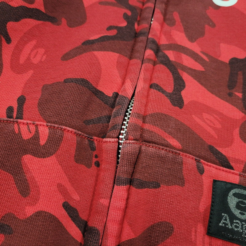 【現状渡し品】【メンズ】 AAPE BY A BATHING APE エーエイプバイアベイシングエイプ REVERSIBLE ZIP UP HOODIE AAPLJM7196XXA リバーシブル ジップアップ フーディー パーカー 142-260125-as-05-izu サイズ:L カラー:レッド 万代Net店