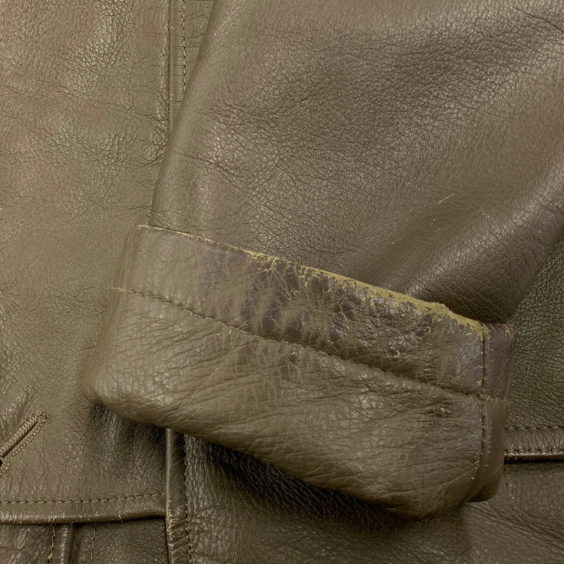 【現状渡し品】【メンズ】 UNITED ARROWS BLUE LABEL ユナイテッドアローズ ブルーレーベル 1225-199-4360 N-3B LEATHER COAT レザー コート アウター 147-260127-yn-06-izu サイズ:S カラー:オリーブ 万代Net店