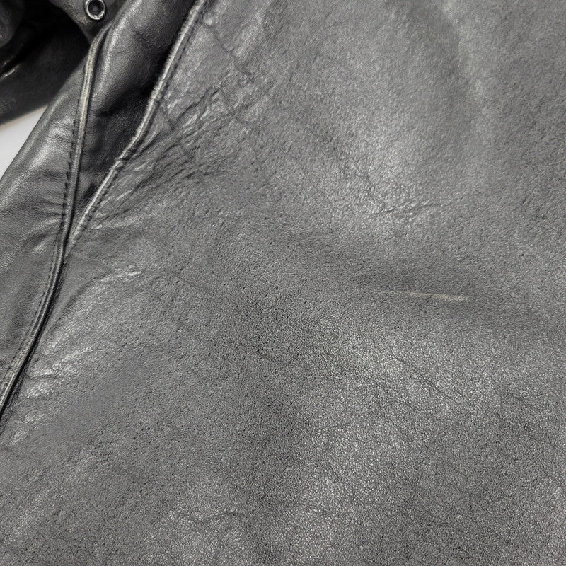 【現状渡し品】【メンズ】 LOT641 USA製 BOA LINER SINGLE RIDERS JACKET ボア ライナー シングル ライダース ジャケット アウター 145-260129-cs-14-izu サイズ:34 カラー:ブラック 万代Net店
