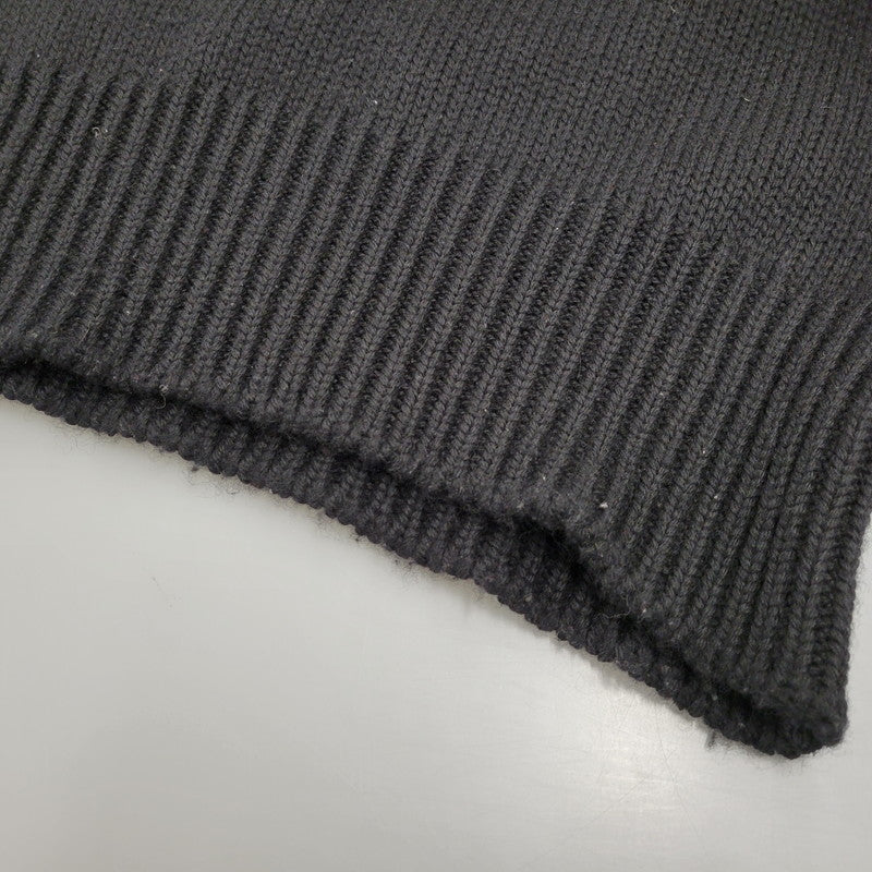 【中古品】【メンズ】 BLACK SIGN ブラックサイン WOOL KNIT SHIRT ウールニットシャツ トップス 145-260208-tt-09-izu サイズ:38 カラー:ブラック 万代Net店