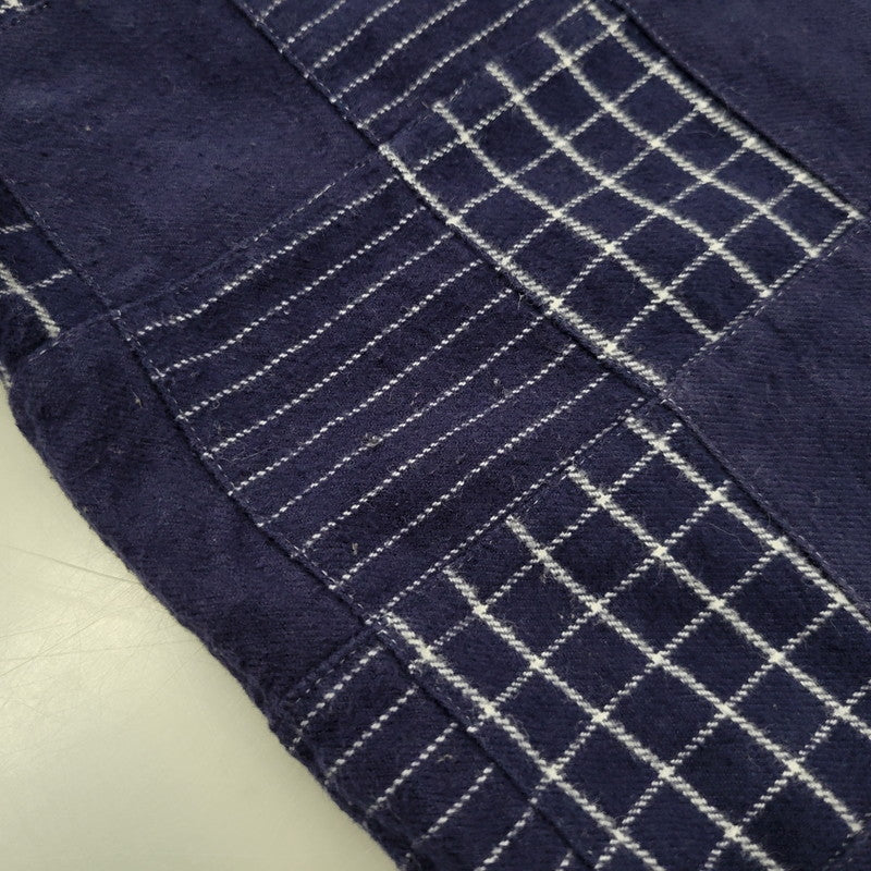 【中古品】【メンズ】 L/S PATCHWORK SHIRT 034-9378 ロングスリーブ パッチワーク シャツ 長袖 トップス 144-260223-as-29-izu サイズ:XL カラー:ネイビー 万代Net店