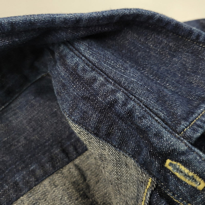 【中古品】【メンズ】 AT LAST&CO アットラスト WORKING DENIM ワーキング デニム LS SHIRT ロングスリーブ シャツ トップス 長袖 145-260311-ya-06-izu サイズ:下記参照 カラー:インディゴ 万代Net店
