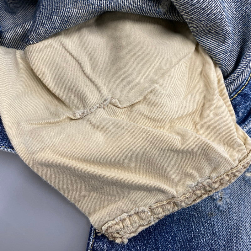 【現状渡し品】【メンズ】 STUDS CRASH DENIM PANTS スタッズ クラッシュ デニム パンツ ボトムス ズボン 151-260212-cs-03-izu サイズ:W30 L32 カラー:インディゴ 万代Net店