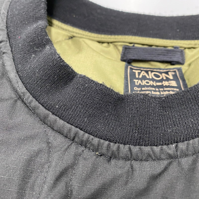 【中古品】【メンズ】 TAION タイオン 100PML-1 MILITARY DOWN PULL OVER ミリタリー ダウン プルオーバー トップス 長袖 144-260212-cs-07-izu サイズ:ASIA XXXL カラー:ブラック 万代Net店