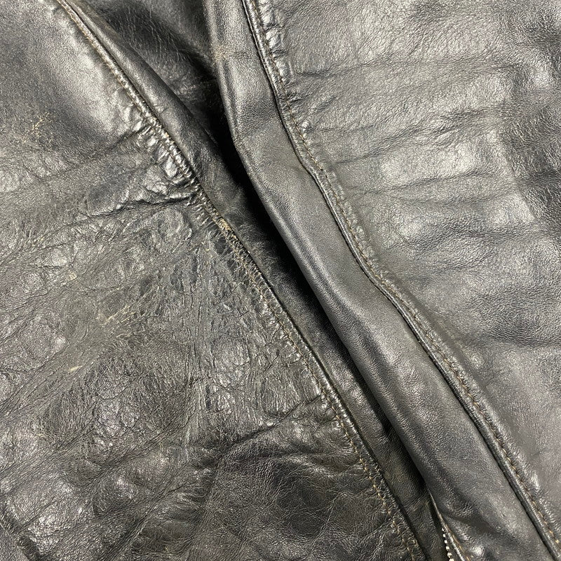 【現状渡し品】【メンズ】 SCHOTT PERFECTO ショット パーフェクト DOUBLE RIDERS JACKET ダブルライダースジャケット USA製 アウター 145-260216-as-02-izu サイズ:36 カラー:ブラック 万代Net店