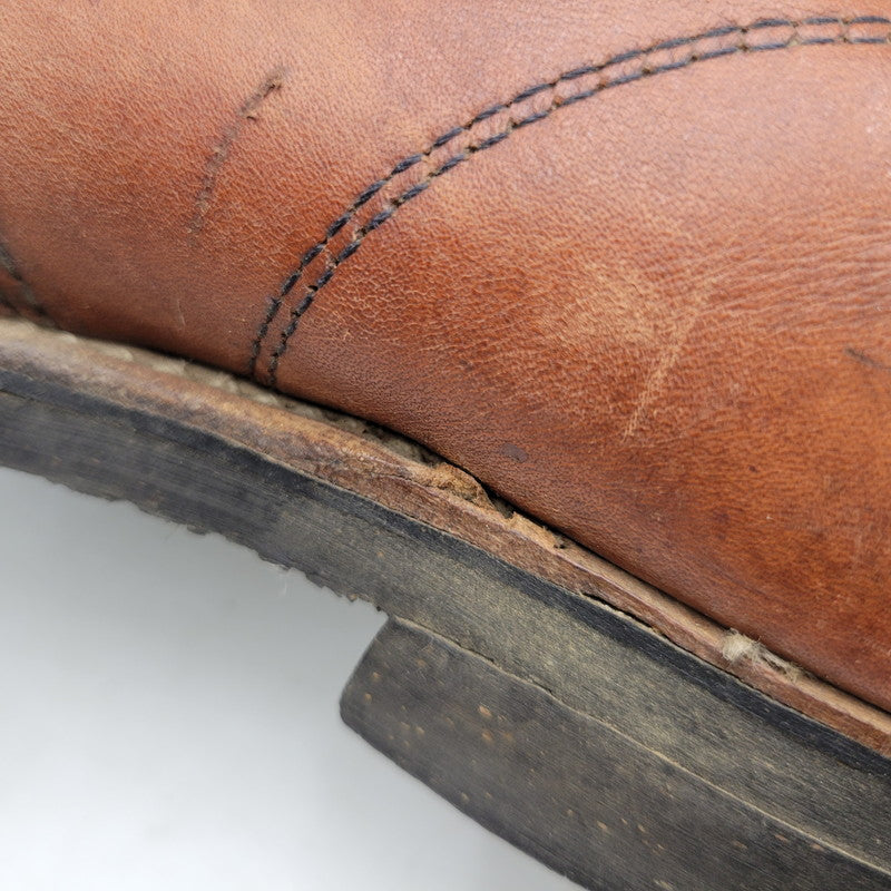 【現状渡し品】【メンズ】 REDWING レッドウィングプリント羽タグ USA製 CLASSIC ROUND BOOTS クラシックラウンドブーツ 靴 164-260215-tt-09-izu サイズ:7 カラー:ブラウン系 万代Net店