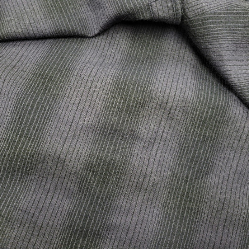 【中古品】【メンズ】 COMOLI コモリ WOOL SILK WORK SHIRT ウール シルク ワーク シャツ トップス 140-260221-kh-05-izu サイズ:1 カラー:ネイビー×ブラック 万代Net店