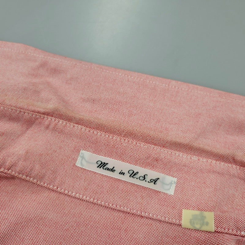 【中古品】【メンズ】 OXFORD SHIRT オックスフォードシャツ USA製 長袖 トップス 145-260223-as-21-izu サイズ:L カラー:ピンク系 万代Net店