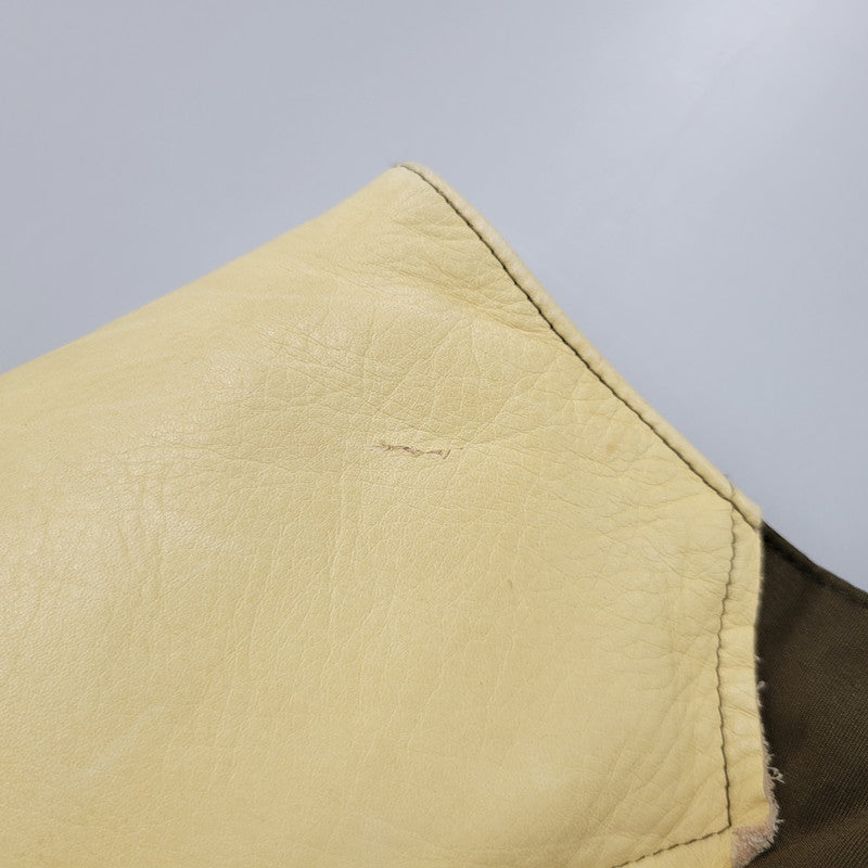 【現状渡し品】【メンズ】 LEATHER YOKE DOWN VEST SC11597 レザー ヨーク ダウンベスト 145-260223-as-23-izu サイズ:M カラー:ブラウン系 万代Net店