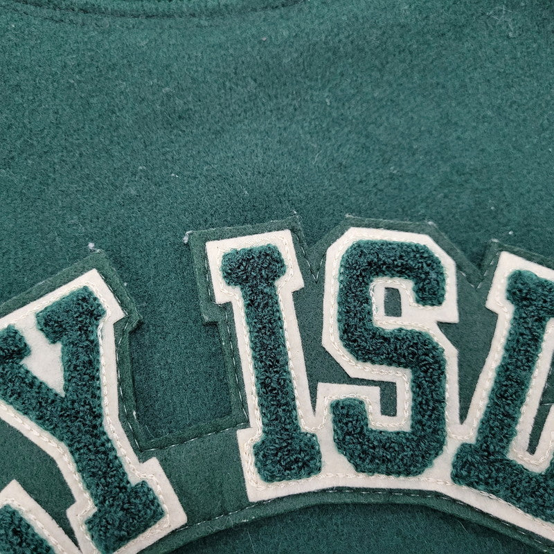 【中古品】【メンズ】 C5-E601 ランタグ復刻 USA製"CONEY ISLAND"WOOL×LEATHER STADIUM JACKET ウール レザー スタジアム ジャケット 146-260222-yn-02-izu サイズ:L カラー:GREEN/BEIGE 万代Net店