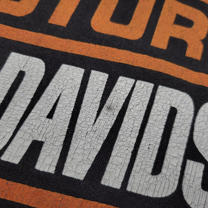 【中古品】【メンズ】 HARLEY-DAVIDSON ハーレーダビッドソン 両シングル OFF THE SCALE PRINT SS TEE オフ ザ スケール プリント ショートスリーブ Tシャツ 半袖 トップス 146-260329-kh-01-izu サイズ:M カラー:ブラック 万代Net店