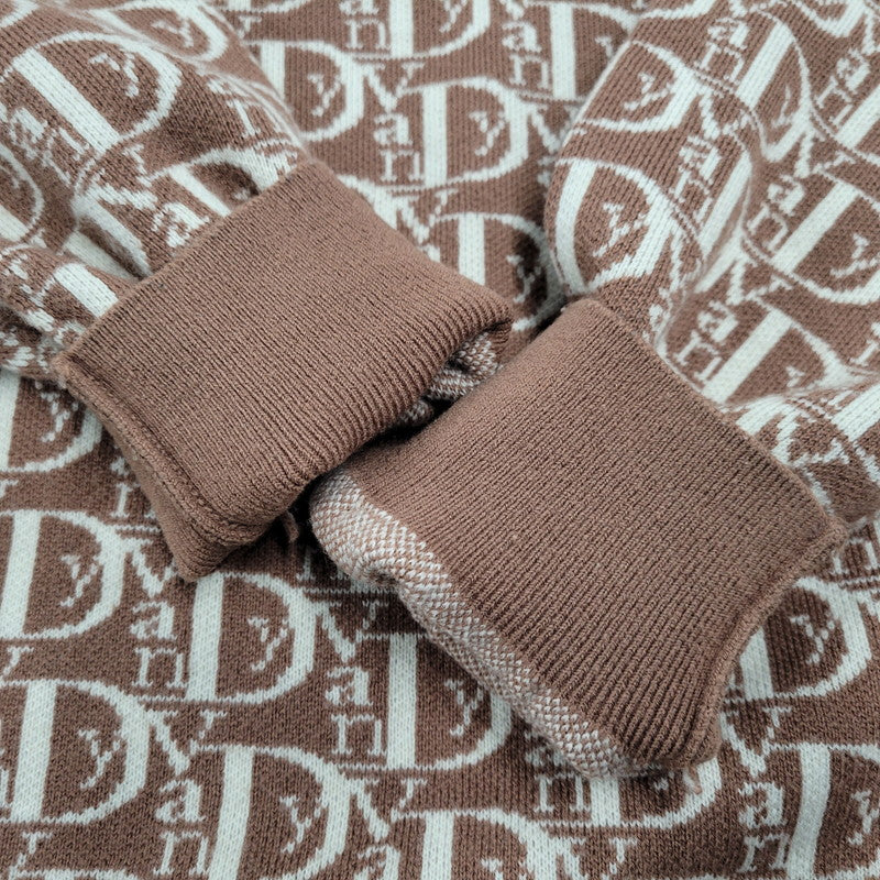 【中古美品】【メンズ】 VANDYTHEPINK ヴァンディーザピンク KNIT ニット 総柄 長袖 トップス 142-260228-as-13-izu サイズ:M カラー:ブラウン系 万代Net店