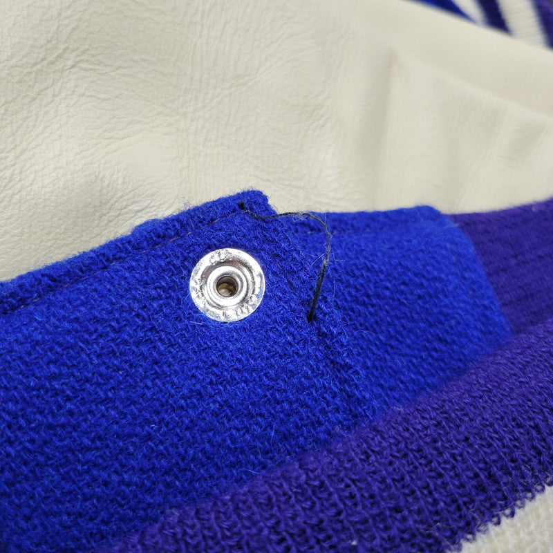 【中古品】【メンズ】 × GOLDENBEAR ゴールデンベア AWARD JACKET アワードジャケット USA製 アウター 145-260306-as-32-izu サイズ:M カラー:ブルー 万代Net店
