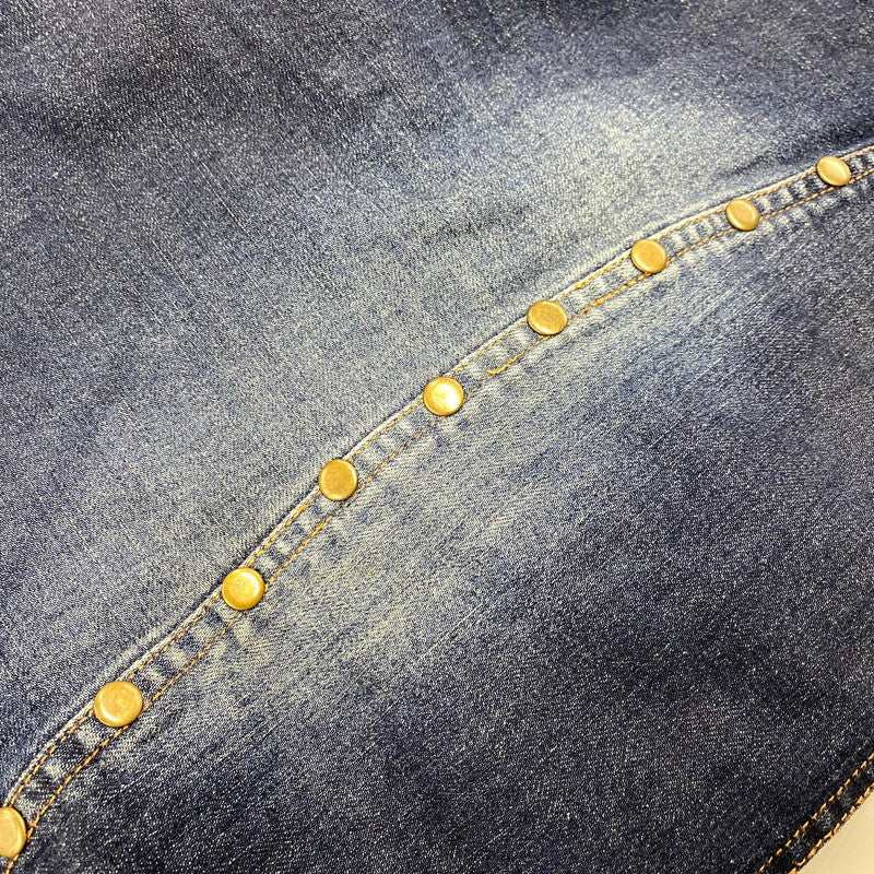 【中古品】【メンズ】 KARL KANI カールカナイ DENIM DOUBLE RIDERS JACKET 183K1605 デニム ダブルライダースジャケット アウター 142-260316-as-05-izu サイズ:XXL カラー:インディゴ 万代Net店