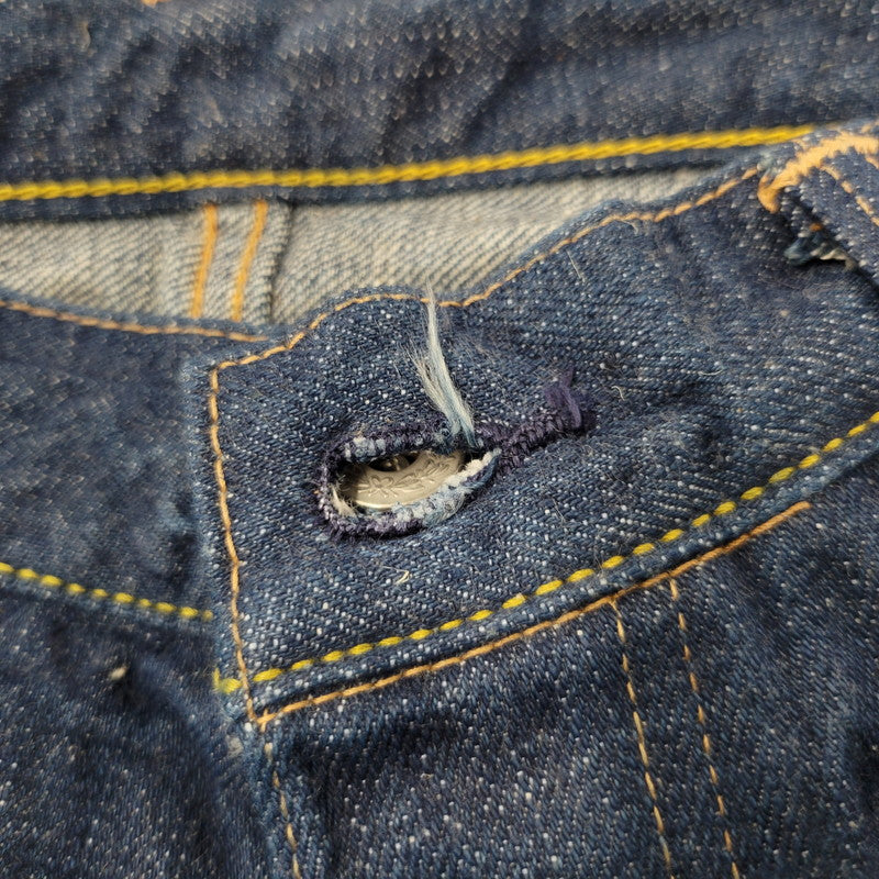 【中古品】【メンズ】 YAMANE DELUXE ヤマネデラックス HAYAOKI BUTTON FLY DENIM PANTS ボタンフライ デニムパンツ ジーンズ ボトムス 156-260314-as-14-izu サイズ:3 カラー:インディゴ 万代Net店