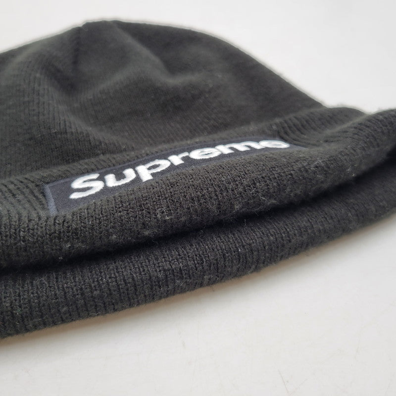 【中古品】【メンズ/レディース】 SUPREME × NEW ERA シュプリーム × ニューエラ 23FW BOX LOGO BEANIE ボックス ロゴ ビーニー ニット帽 帽子 185-260316-yn-06-izu サイズ:ONE SIZE カラー:ブラック 万代Net店