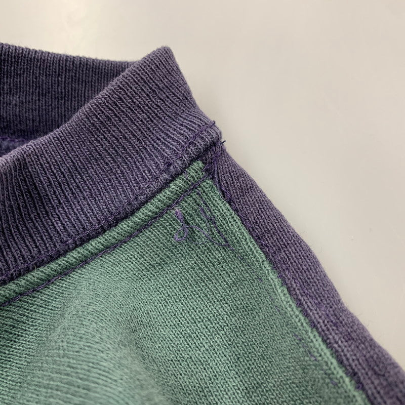 【中古品】【メンズ】 MV SPORT エムブイスポーツ 90S USA製 PRO WEAVE 切替 刺繍 SWEAT プロ ウィーブ スウェット トップス 長袖 146-260325-cs-16-izu サイズ:XXL カラー:ネイビー×グリーン 万代Net店