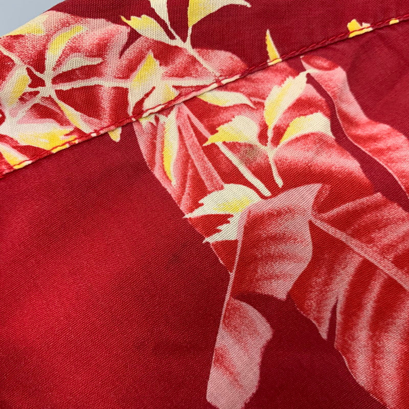 【中古品】【メンズ】 HOALOHA ホアロハ ALOHA SHIRT アロハシャツ ハワイ製 半袖 トップス 146-260329-as-08-izu カラー:レッド 万代Net店