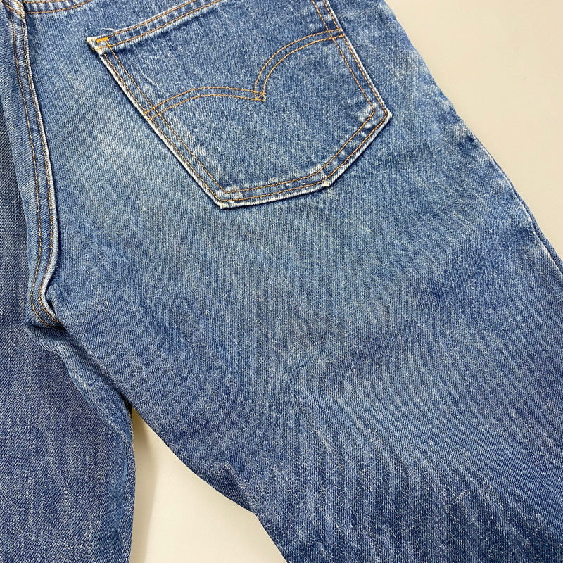 【中古品】【メンズ】 20517-0217 刻印532 SMALL-E ハチマル 1981年製 80S FLARE CUT DENIM PANTS フレアカットデニムパンツ ズボン ボトムス 157-260328-ya-07-izu サイズ:33×32 カラー:インディゴ 万代Net店