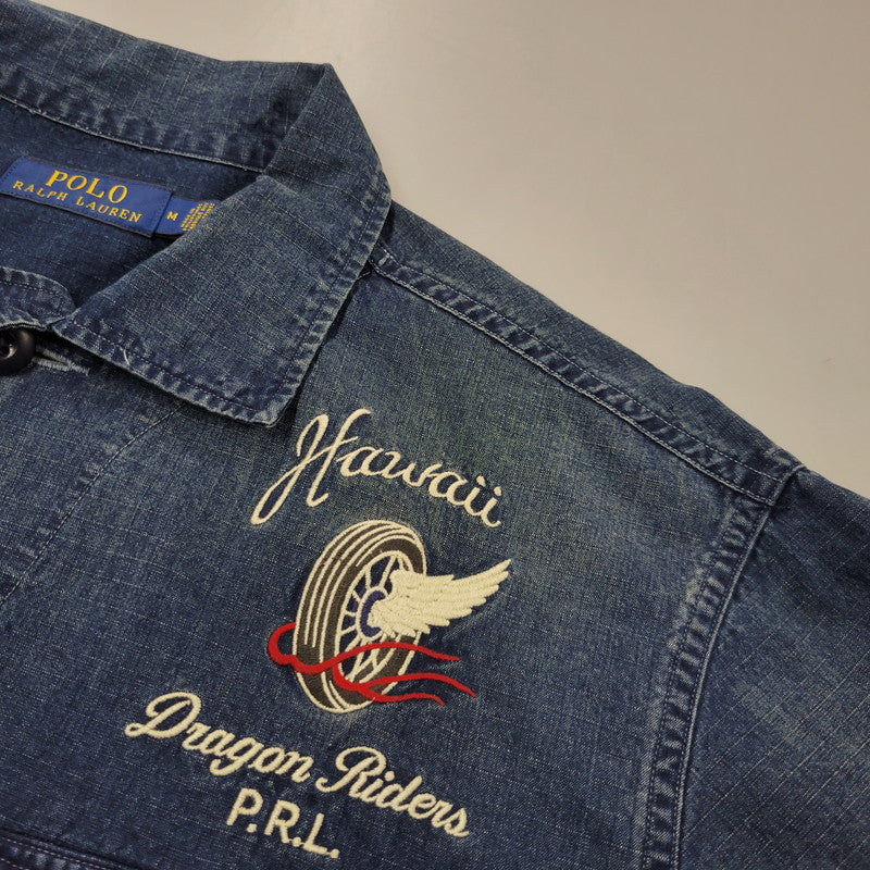 【中古品】【メンズ】 RIPSTOP WORK SHIRT DRAGON RIDER 710693099001 リップストップワークシャツ 長袖 トップス 147-260330-as-09-izu サイズ:M カラー:インディゴ 万代Net店