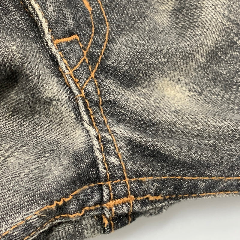 【中古品】【メンズ】 CINCH BACK BUTTONFLY BLACK DENIM PANTS シンチ バック ボタンフライ デニム パンツ ズボン ボトムス 153-260407-ya-05-izu サイズ:L カラー:BLACK 万代Net店
