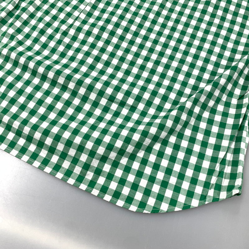 【中古品】【メンズ】 BEAUTY&YOUTH ビューティーアンドユース 別注 USA製 GINGHAM CHECK ギンガムチェック BD ボタンダウン L/S SHIRT ロングスリーブ シャツ トップス 長袖 141-260410-ya-02-izu サイズ:16-33 カラー:WHITE×GREEN 万代Net店