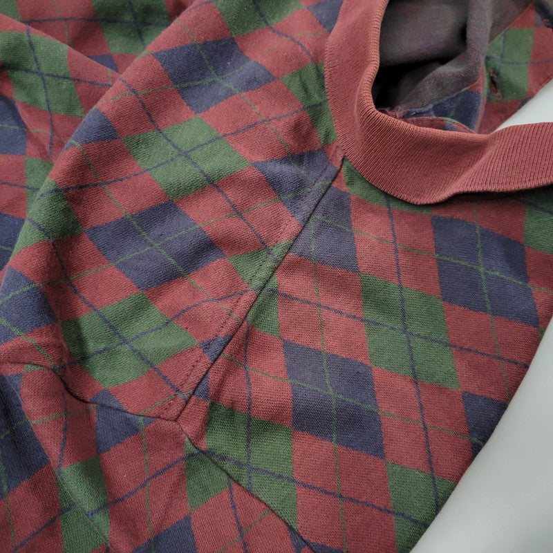 【現状渡し品】【メンズ】 ARGYLE POLO LS SHIRT アーガイル ポロ ロングスリーブ シャツ USA製 長袖 トップス 146-260412-as-03-izu サイズ:M カラー:マルチカラー 万代Net店
