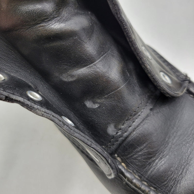 【現状渡し品】【メンズ】 25061 刺繍白タグ USA製 6INCH MOC BOOTS RETRO 6インチ モック ブーツ レトロ 靴 164-260416-kh-15-izu サイズ:9 1/2 カラー:ブラック 万代Net店