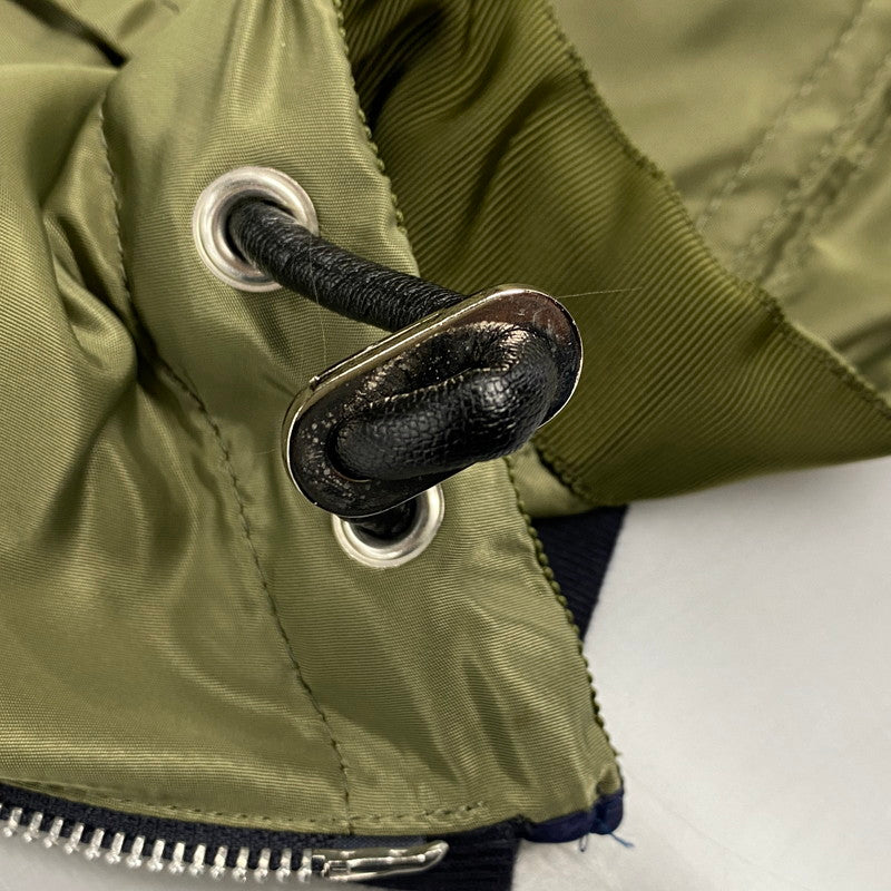 【現状渡し品】【メンズ】 SACAI サカイ 19-04780 19AW SPONGY SWEAT HOODIE スポンジ― スウェット フーディー トップス 長袖 140-260419-cs-04-izu サイズ:1 カラー:ネイビー×オリーブ 万代Net店