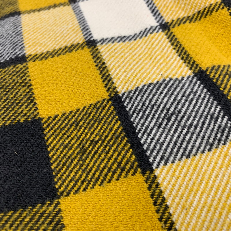【中古品】【メンズ】 FLANNEL CHECK SHIRT SC27393 フランネル チェック シャツ 長袖 トップス 145-260420-as-19-izu サイズ:M カラー:イエロー系 万代Net店