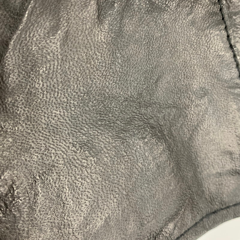 【中古品】【メンズ】 BLACK LABEL CRESTBRIDGE ブラックレーベル クレストブリッジ 51F01-601-09 LEATHER SINGLE RIDERS JACKET レザーシングル ライダース ジャケット アウター 141-260421-ya-05-izu サイズ:L カラー:BLACK 万代Net店
