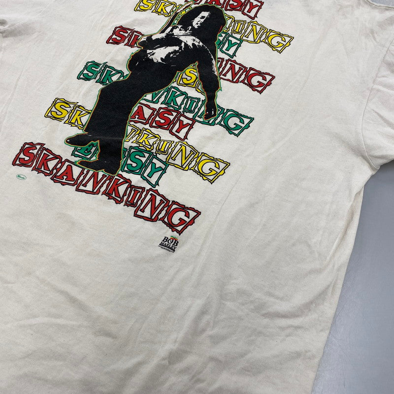 【現状渡し品】【メンズ】 ANVIL アンビル USA製 BOB MARLEY EASY SKANKING RINGER TEE ボブ・マーリー リンガー Tシャツ トップス 半袖 146-260424-kh-03-izu サイズ:XL カラー:ホワイト 万代Net店