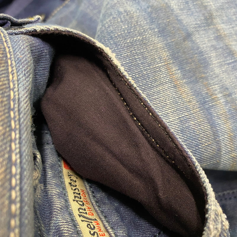 【中古品】【メンズ】 DIESEL ディーゼル SAFADO REGULAR SLIM STRAIGHT サファド レギュラー スリム ストレート ズボン ボトムス 152-260427-ya-13-izu サイズ:28×30 カラー:インディゴ 万代Net店