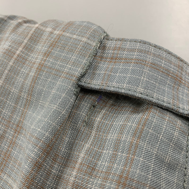 【中古美品】【メンズ】 ANCELLM アンセルム ANC-PT104 AGING CHECK BELT-LESS SLACKS エイジング チェック ベルトレス スラックス ボトムス 151-260501-kh-09-izu サイズ:2 カラー:BLUE 万代Net店