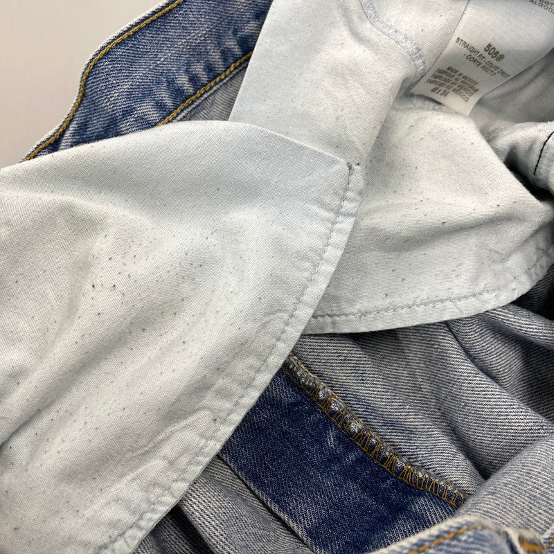 【中古品】【メンズ】 Levi's リーバイス 505 REGULAR FIT DENIM PANTS レギュラーフィット デニムパンツ 刻印4002 メキシコ製 ジーンズ ボトムス 157-260504-as-03-izu サイズ:46×34 カラー:インディゴ 万代Net店