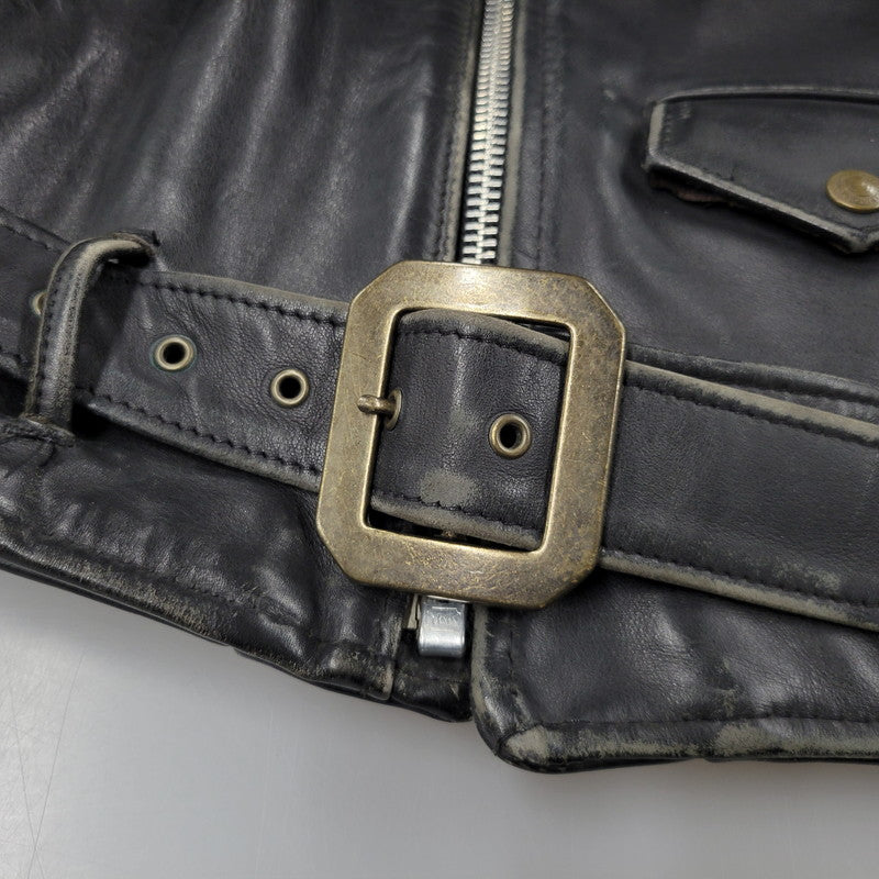 【現状渡し品】【メンズ】 SCHOTT ショット PERFECTO USA製 DOUBLE RIDERS JACKET パーフェクト ダブル ライダース ジャケット アウター 145-260509-cs-14-izu サイズ:38 カラー:ブラック 万代Net店
