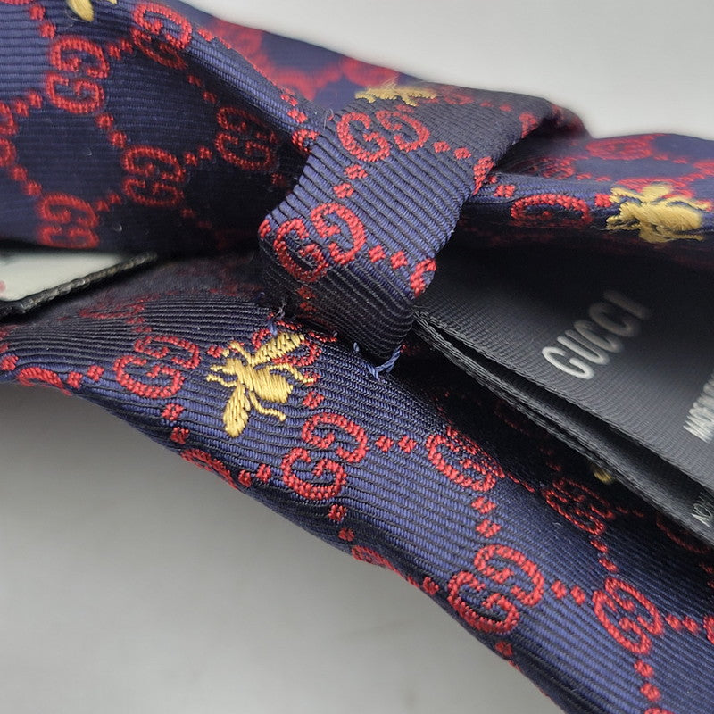 【中古品】【メンズ】 GUCCI グッチ GG&BEE SILK NECKTIE ジージー アンド ビー シルク ネクタイ 小物 183-260509-cs-25-izu カラー:マルチ 万代Net店