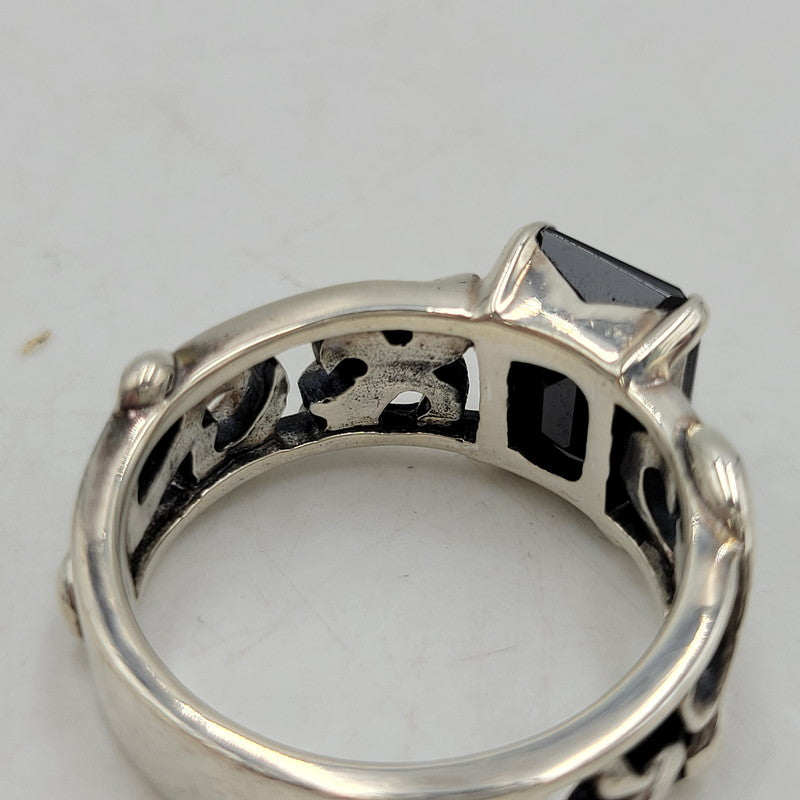 【中古品】【メンズ/レディース】 PATRICK COX パトリックコックス 925 BLACK STONE RING ブラック ストーン リング 指輪 アクセサリー 192-260523-as-04-izu カラー:シルバー×ブラック 万代Net店