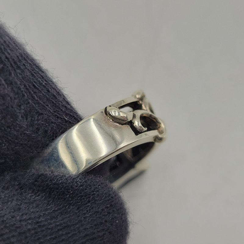 【中古品】【メンズ/レディース】 PATRICK COX パトリックコックス 925 BLACK STONE RING ブラック ストーン リング 指輪 アクセサリー 192-260523-as-05-izu カラー:シルバー×ブラック 万代Net店