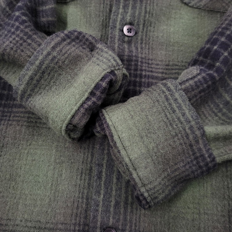 【中古品】【メンズ】 NEIGHBORHOOD ネイバーフッド WOOL HOMBRE CHECK SHIRT LS 232BENH-SHM03 ウールオンブレチェックシャツ 長袖 142-260512-as-15-izu サイズ:S カラー:グリーン 万代Net店