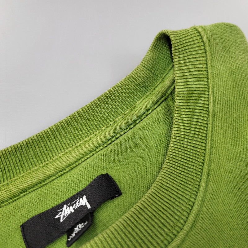 【現状渡し品】【メンズ】 STUSSY ステューシー LOGO 刺繍 SWEAT SHIRT ロゴ刺繍 スウェット シャツ トップス 142-260605-kh-11-izu サイズ:XL カラー:グリーン 万代Net店
