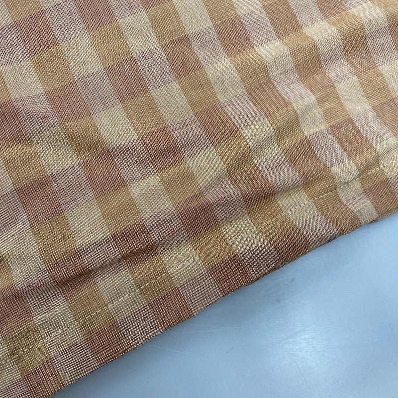 【中古品】【メンズ】 GREG NORMAN COLLECTION グレッグノーマン コレクション LINEN RAYON CHECK SHIRT リネン レーヨン チェックシャツ スリランカ製 半袖 146-260610-as-05-izu サイズ:XL カラー:ブラウン 万代Net店
