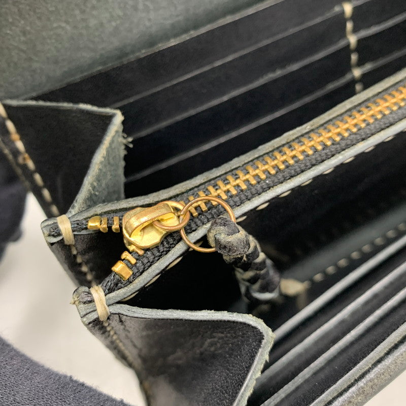 【中古品】【メンズ/レディース】 HEAVY LEATHER WORKS ヘビーレザーワークス LONG WALLET ロング ウォレット 財布 200-260519-kh-07-izu カラー:ブラック 万代Net店