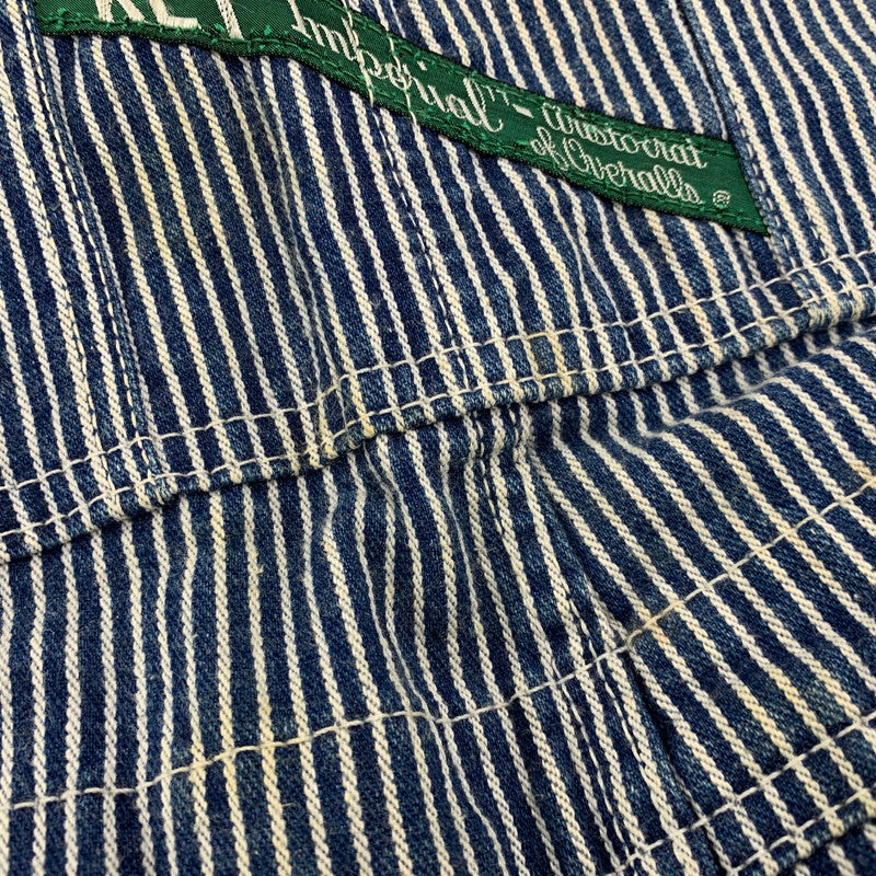 【中古品】【メンズ】 KEY キー USA製 HICKORY OVERALLS ヒッコリー オーバーオール 146-260528-ya-19-izu サイズ:42×29 カラー:ネイビー×ホワイト 万代Net店