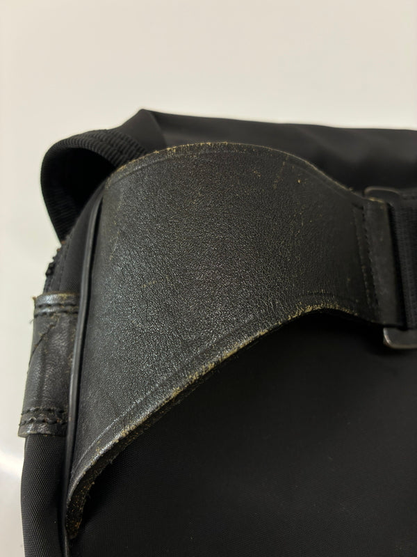【中古品】【メンズ】 LUGGAGE LABEL ラゲッジレーベル LEATHER BELT NYLON WAIST BAG レザーベルト ナイロンウエストバッグ カバン 178-260705-kk-20-hon カラー:ブラック 万代Net店
