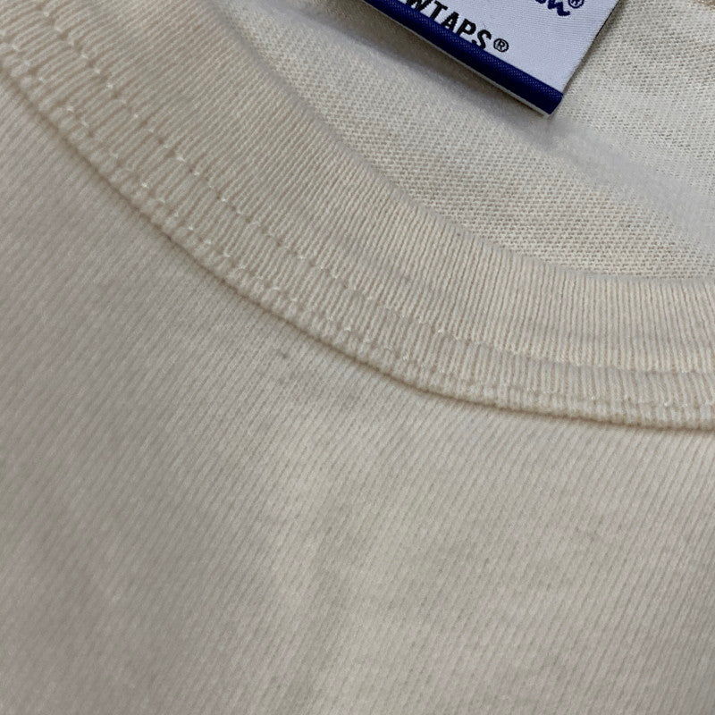 【中古品】【メンズ】 WTAPS ダブルタップス × CHAMPION チャンピオン C8-U421 ACADEMY LS COTTON アカデミー ロングスリーブ コットン トップス 長袖 142-260531-ya-05-izu サイズ:XL カラー:クリーム 万代Net店